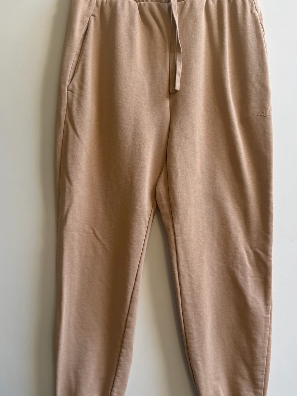 4F. Men's Tan Joggers with Drawstring Waist